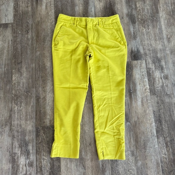 Zara Ponte Dress Pants Yellow Pants - Picture 1 of 5